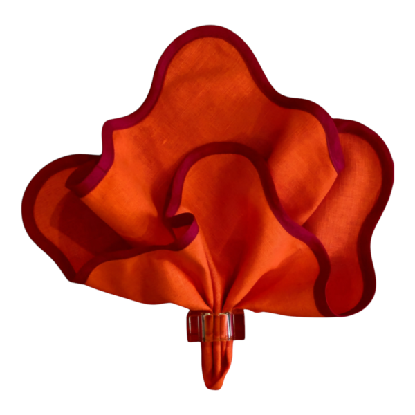 Linen Scallop Tangerine